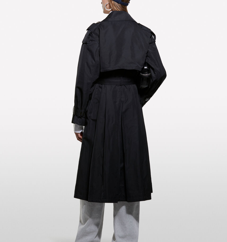 Schwarzer Trenchcoat mit bequemer Passform und Gürtel - trenchcoats und regenjacken für damen - Schwarz | Sisley image number 2